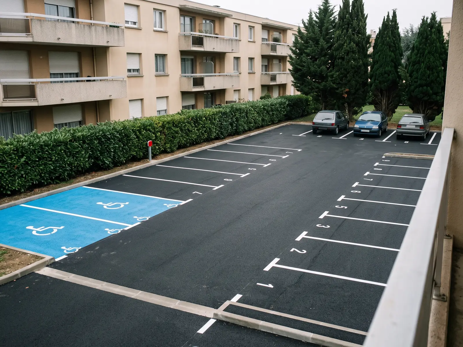 Saint-Laurent-du-Var — le parking de la résidence Les Cyprès et ses 78 places remarquées
